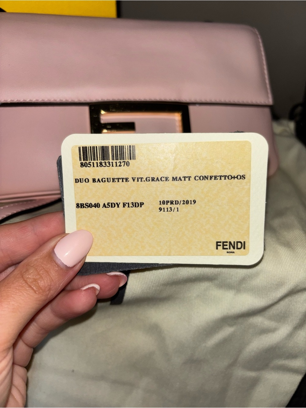 Fendi Pink Baguette Shoulder Bag Full Set - Picture 8 of 16